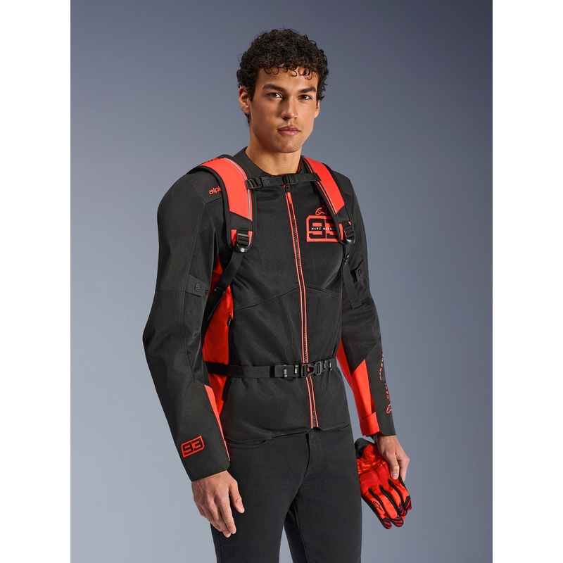 Раница Alpinestars AMP-3 MM93, червена, флуоресцентно-червена, 17 л