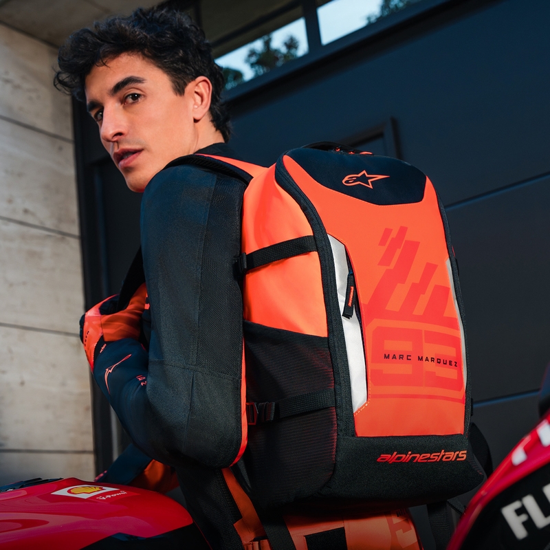 Раница Alpinestars AMP-3 MM93, червена, флуоресцентно-червена, 17 л