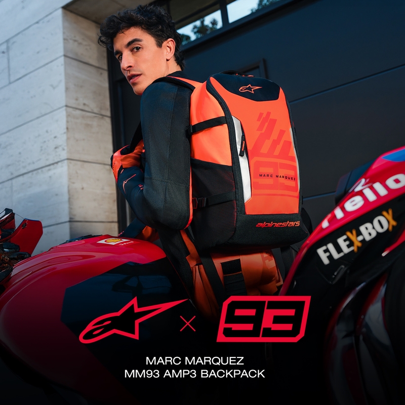 Раница Alpinestars AMP-3 MM93, червена, флуоресцентно-червена, 17 л
