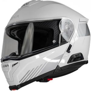 Мото каска с повдигаща се конструкция и слушалки SENA Specter бяла