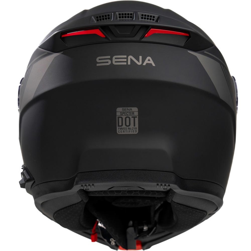 Мото каска с повдигаща се конструкция и слушалки SENA Specter, матово черна