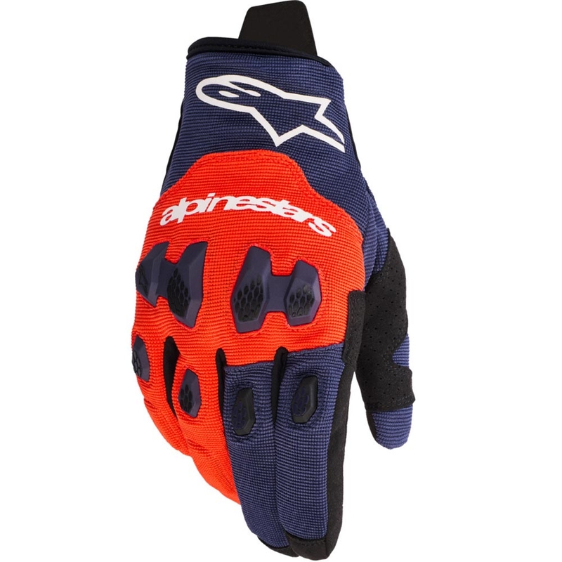 Ръкавици за мотокрос Alpinestars PRO-DURA в синьо-оранжево-бели цветове