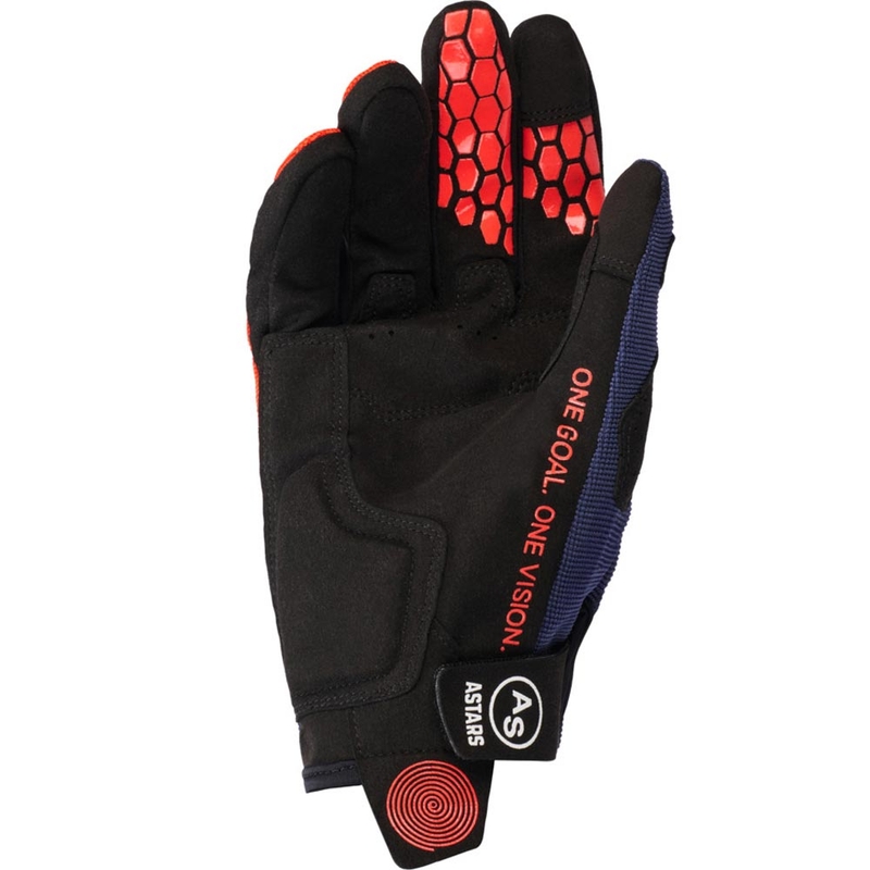 Ръкавици за мотокрос Alpinestars PRO-DURA в синьо-оранжево-бели цветове
