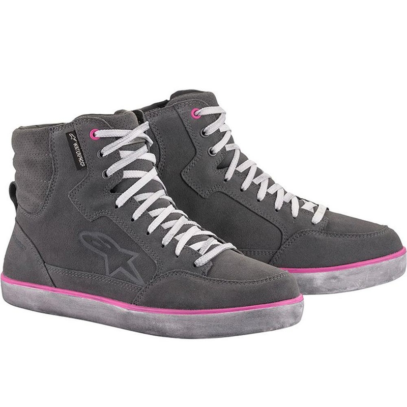 Дамски мотоциклетни ботуши Alpinestars J-6 Waterproof, светло сиво-розови