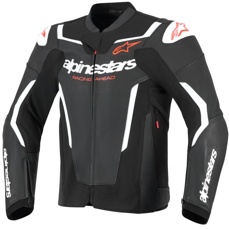 Кожено мотоциклетно яке Alpinestars GP Force V2 черно-бяло-червено