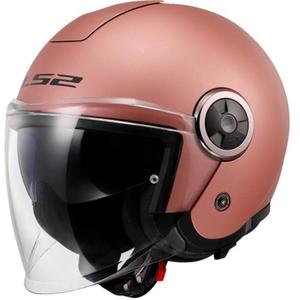 Отворена мотоциклетна каска LS2 OF620 Classy Solid матово златисто-розово