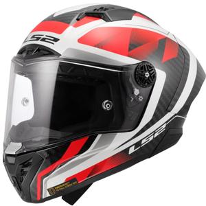 Мотоциклетна каска с пълно лице LS2 FF805 Thunder C GP Aero Raute, бяло-червена