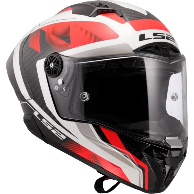 Мотоциклетна каска с пълно лице LS2 FF805 Thunder C GP Aero Raute, бяло-червена
