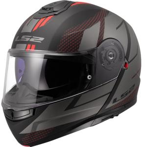 Мото каска с отваряне LS2 FF908 Strobe II Code черно-сива