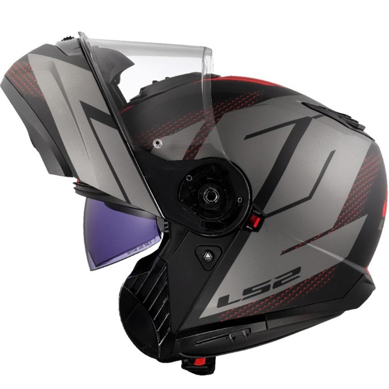 Мото каска с отваряне LS2 FF908 Strobe II Code черно-сива