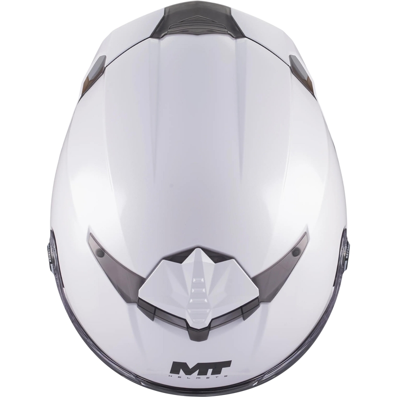 Мотоциклетна каска MT Thunder 4 R Pure A0, бяла