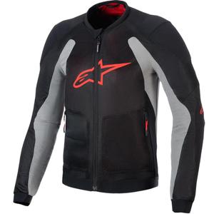 Мото яке Alpinestars TROOP-AIR PRO черно-светло сиво-червено
