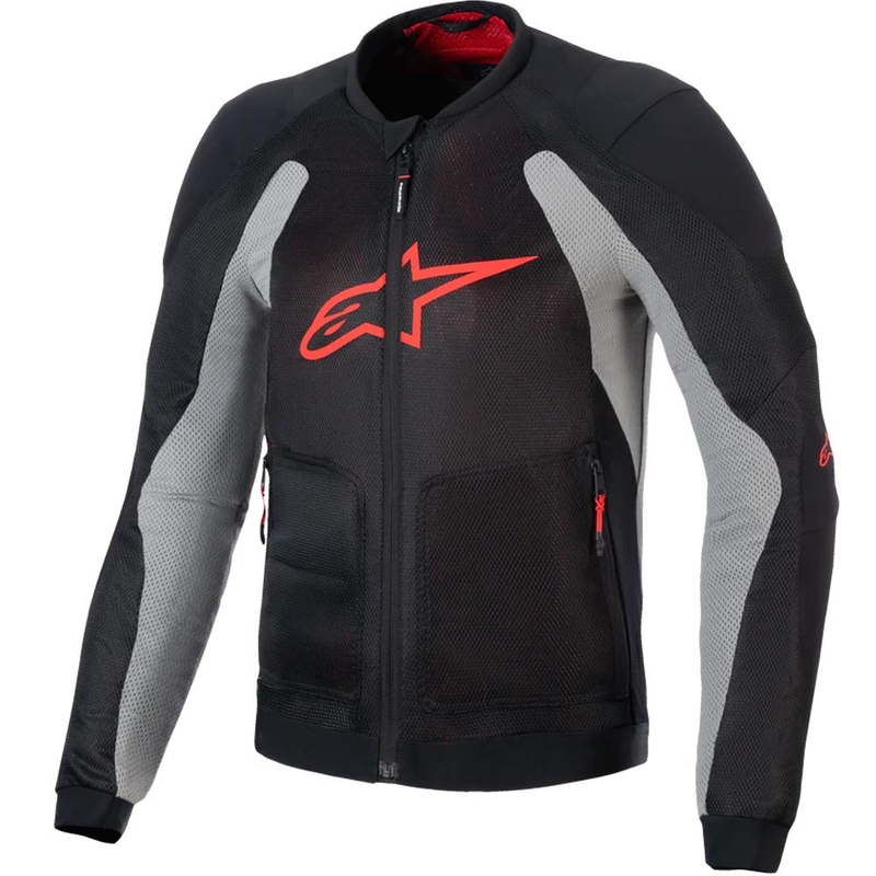 Мото яке Alpinestars TROOP-AIR PRO черно-светло сиво-червено