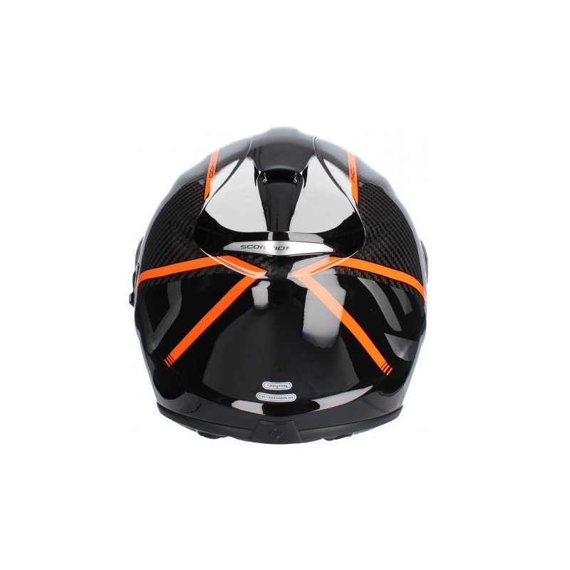 Integrální přilba Scorpion EXO-1400 Carbon Air Grand černo-oranžová
