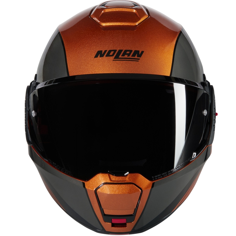 Мото каска Nolan N120-1 Verniciatura Speciale N-COM 343, цвят гланцирана охра-черна