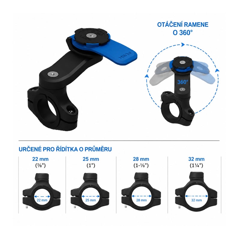 Стойка за кормило на мотоциклет Quad Lock® (V2)