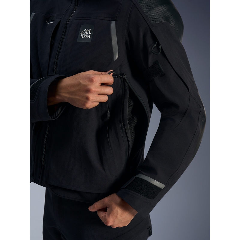 Мото яке Alpinestars Andes PRO Drystar XF черно-тъмносиво