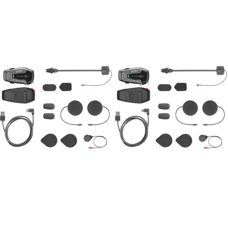 Bluetooth слушалки Interphone U-COM6R - двойна опаковка