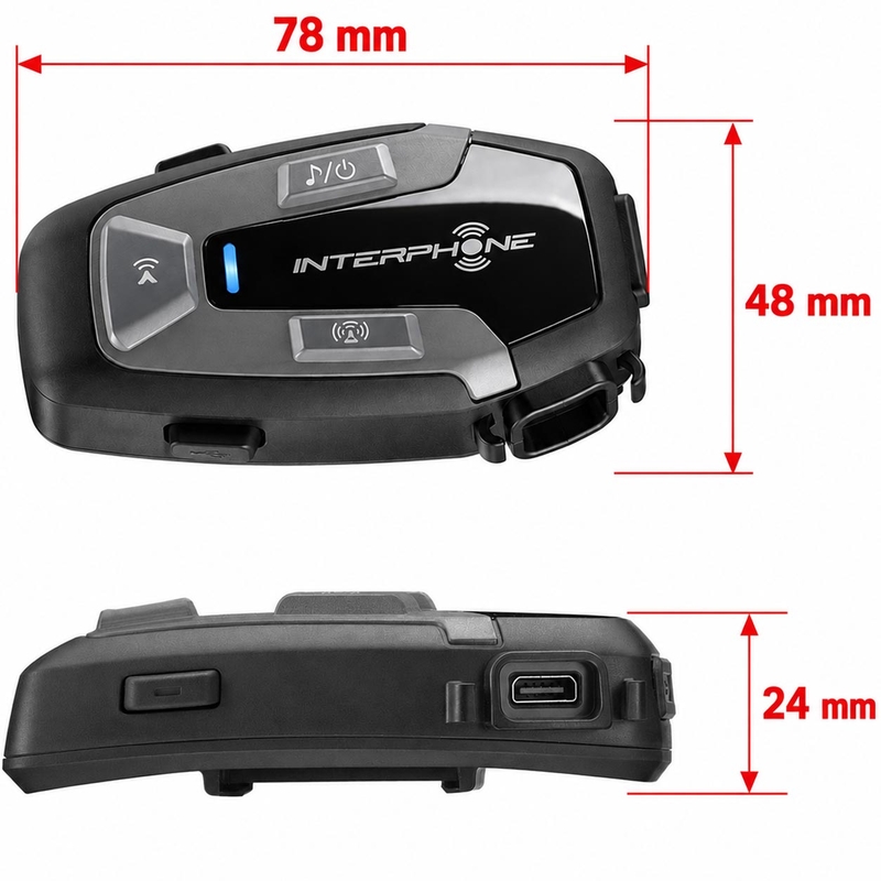 Bluetooth слушалки Interphone U-COM6R - двойна опаковка