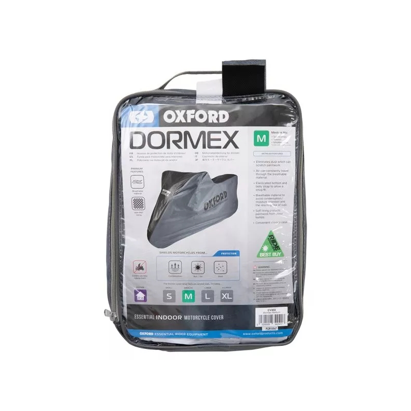 Калъф за интериор на мотоциклет Oxford Dormex, черно-сив