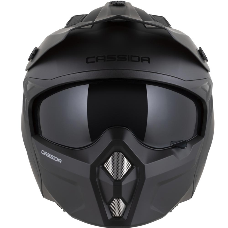 Модулна мотоциклетна каска Cassida Cross Country Dual, матово черна