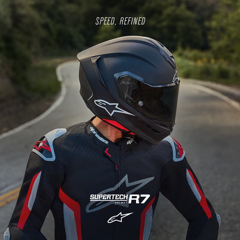 Alpinestars S-R7 Solid каска за мотоциклет с пълно лице, матово черно