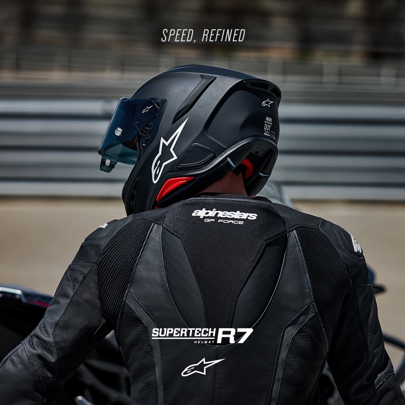 Alpinestars S-R7 Solid каска за мотоциклет с пълно лице, матово черно