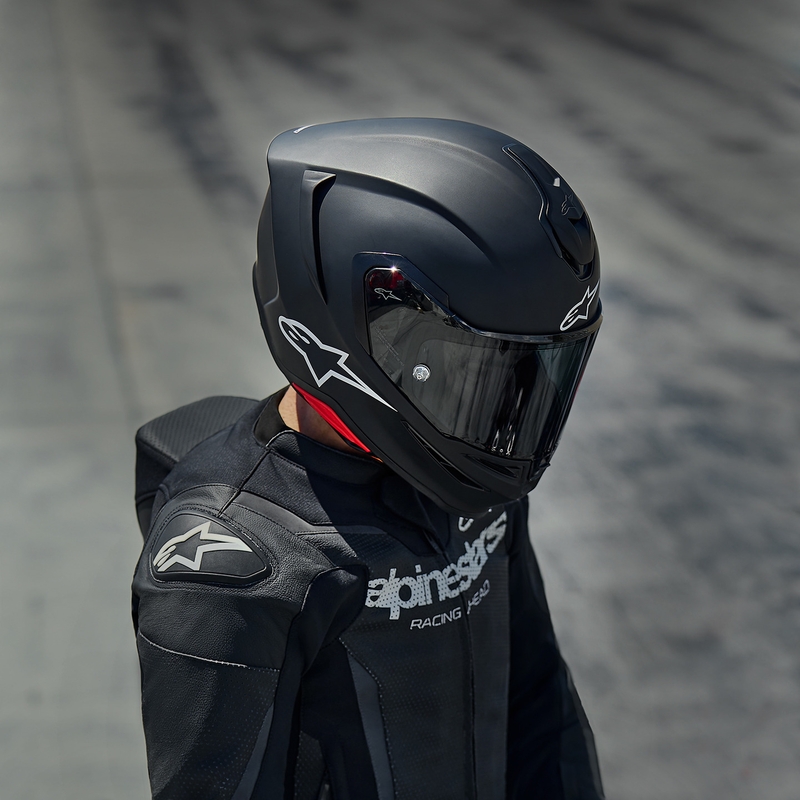 Alpinestars S-R7 Solid каска за мотоциклет с пълно лице, матово черно