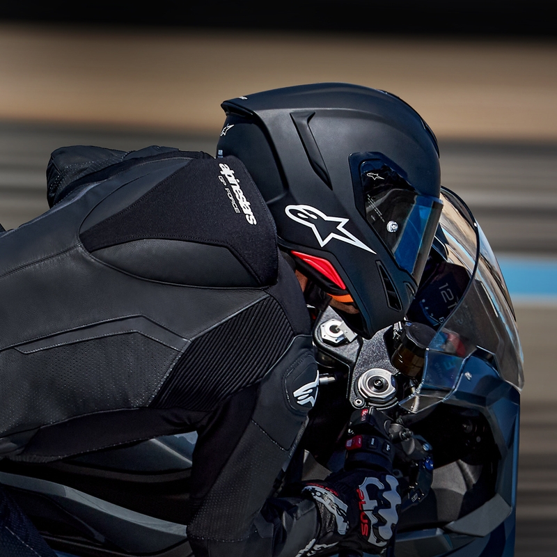 Alpinestars S-R7 Solid каска за мотоциклет с пълно лице, матово черно