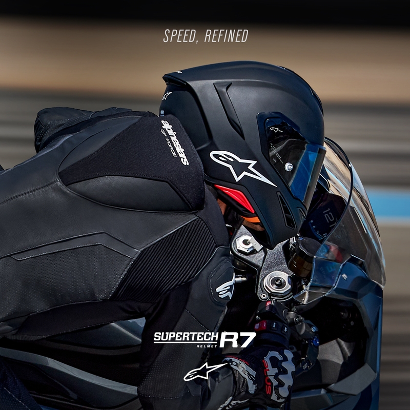 Alpinestars S-R7 Solid каска за мотоциклет с пълно лице, матово черно
