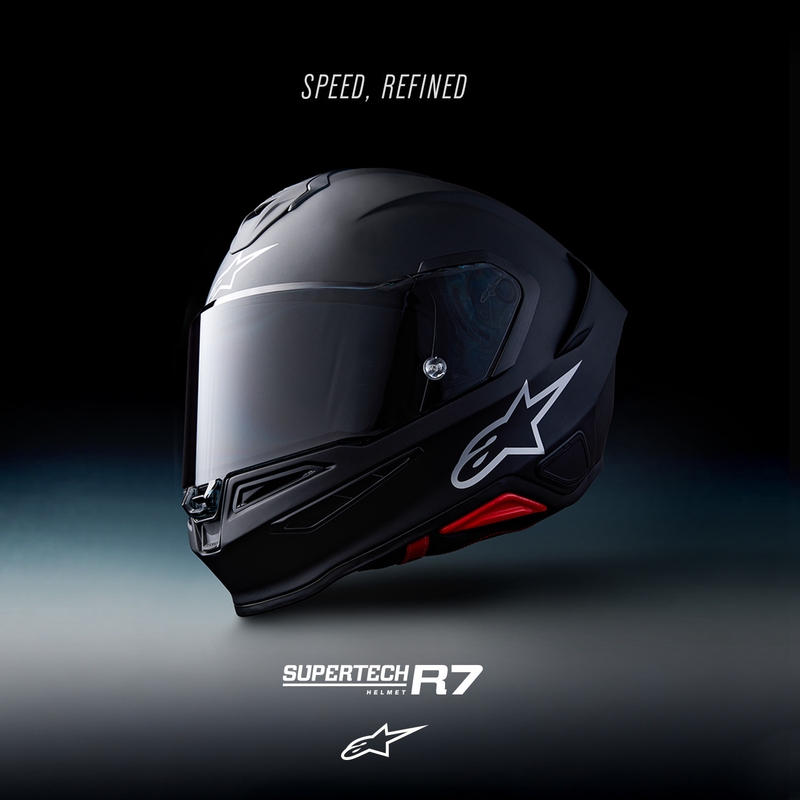 Alpinestars S-R7 Solid каска за мотоциклет с пълно лице, матово черно