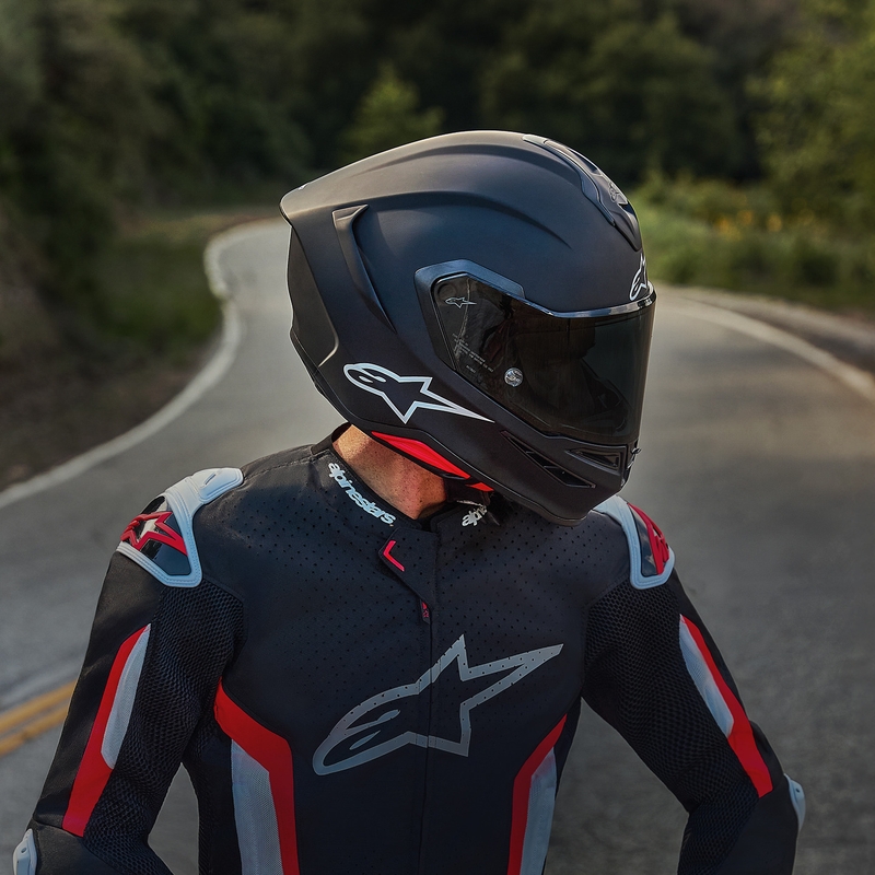 Alpinestars S-R7 Solid каска за мотоциклет с пълно лице, матово черно