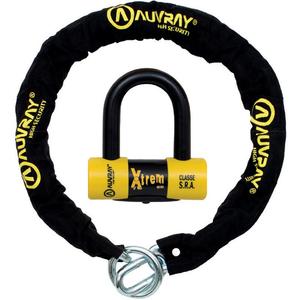 AUVRAY X-Lock дискова ключалка с верига 120 см черно-жълта