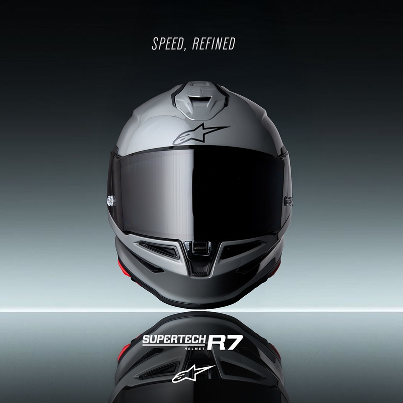 Alpinestars S-R7 Solid, мотоциклетна каска за цял нос, сива