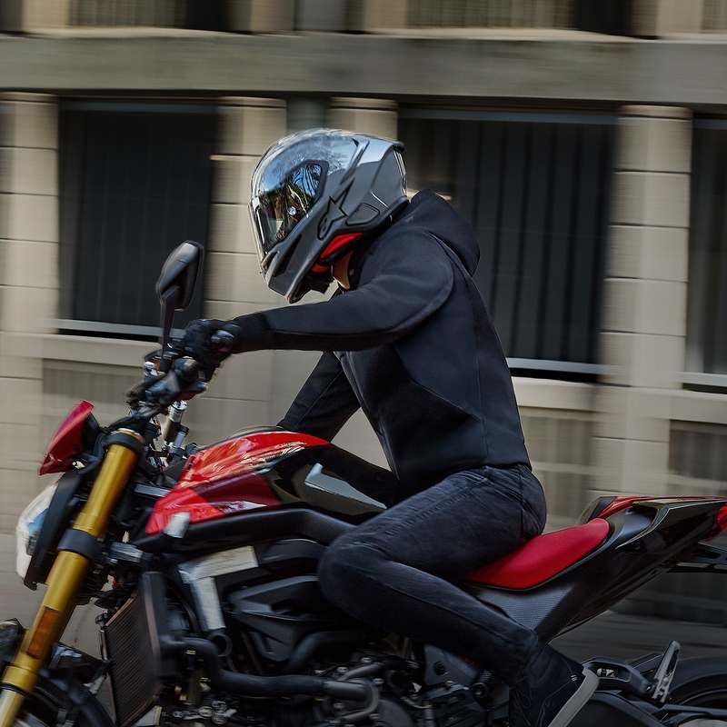 Alpinestars S-R7 Solid, мотоциклетна каска за цял нос, сива