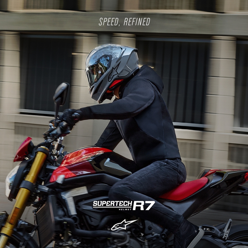 Alpinestars S-R7 Solid, мотоциклетна каска за цял нос, сива
