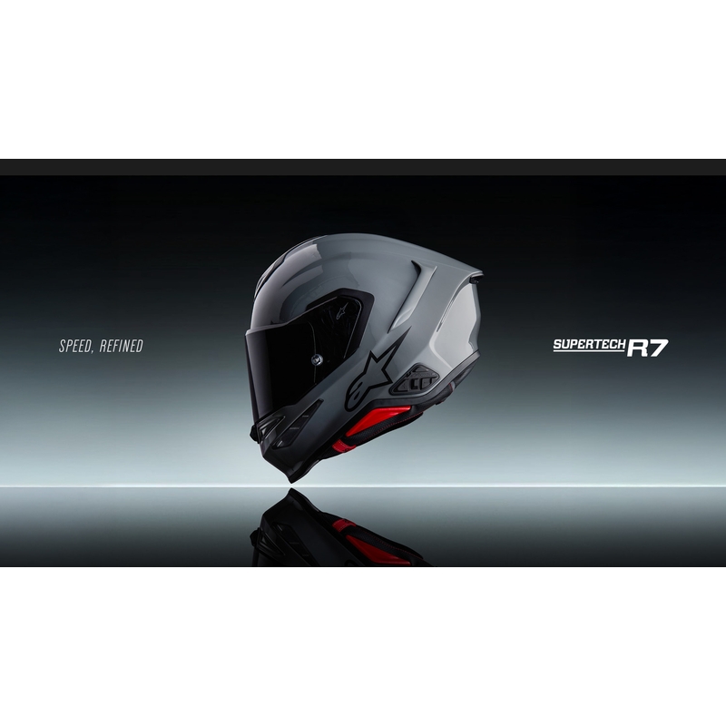 Alpinestars S-R7 Solid, мотоциклетна каска за цял нос, сива