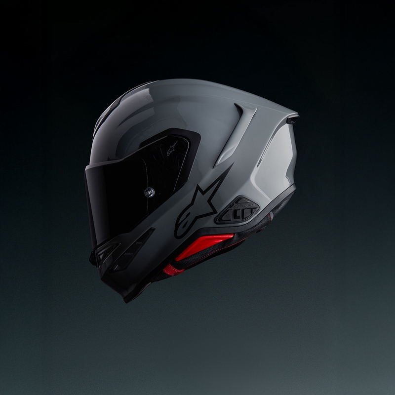Alpinestars S-R7 Solid, мотоциклетна каска за цял нос, сива