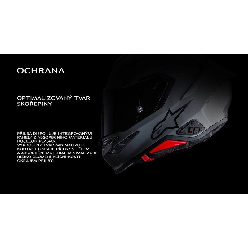 Alpinestars S-R7 Solid, мотоциклетна каска за цял нос, сива