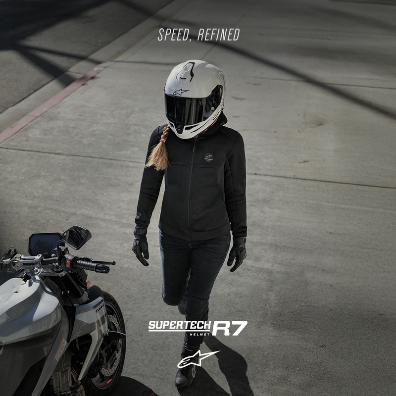Alpinestars S-R7 Solid, пълнолицева мотоциклетна каска, бяла