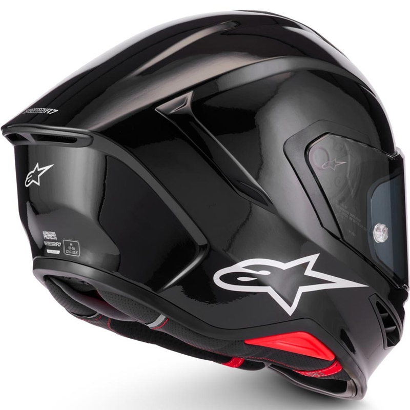 Alpinestars S-R7 Solid, мотоциклетна каска с пълно лице, черна