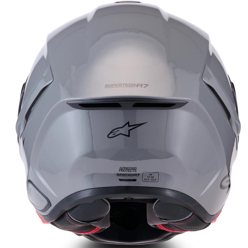Alpinestars S-R7 Solid, мотоциклетна каска за цял нос, сива