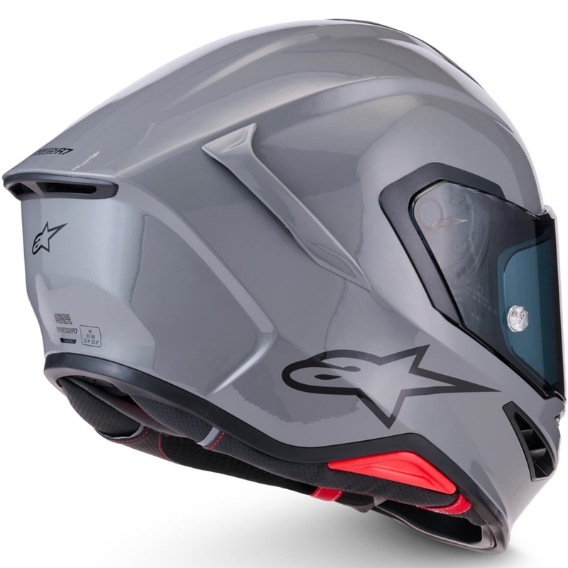Alpinestars S-R7 Solid, мотоциклетна каска за цял нос, сива