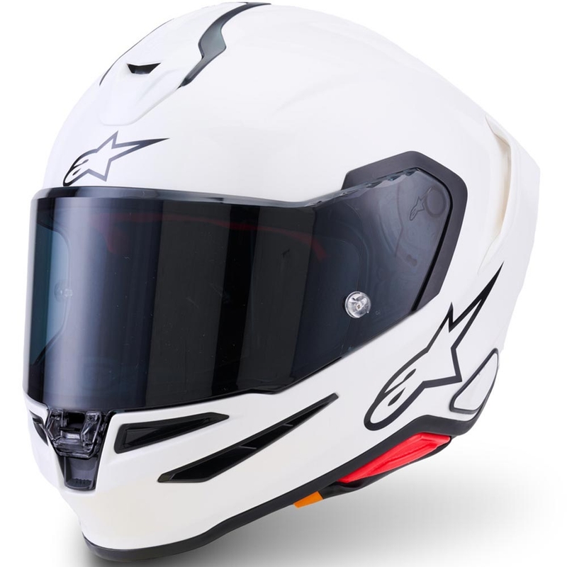 Alpinestars S-R7 Solid, пълнолицева мотоциклетна каска, бяла