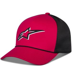 Шапка за шофьор на камион Alpinestars Ageless Shadow, червено-черна