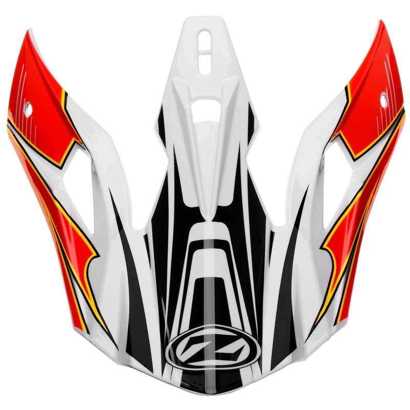 Визьор за каска за каски ZED X1.9 и X1.9D бяло-черно-червено-жълто