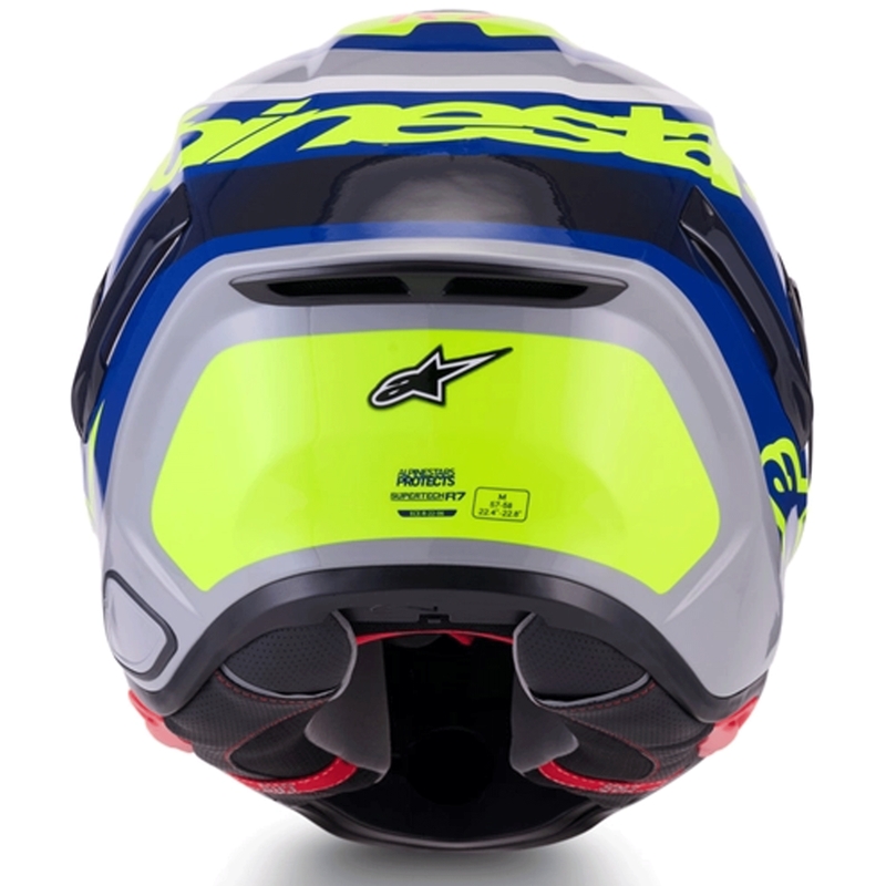 Alpinestars S-R7 Lumen каска за мотоциклет сребристо-черно-розово-флуоресцентно жълто