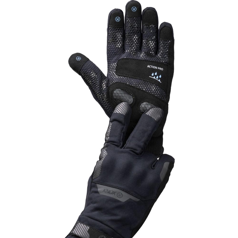 Knox Action PRO водоустойчиви мотоциклетни ръкавици, черни
