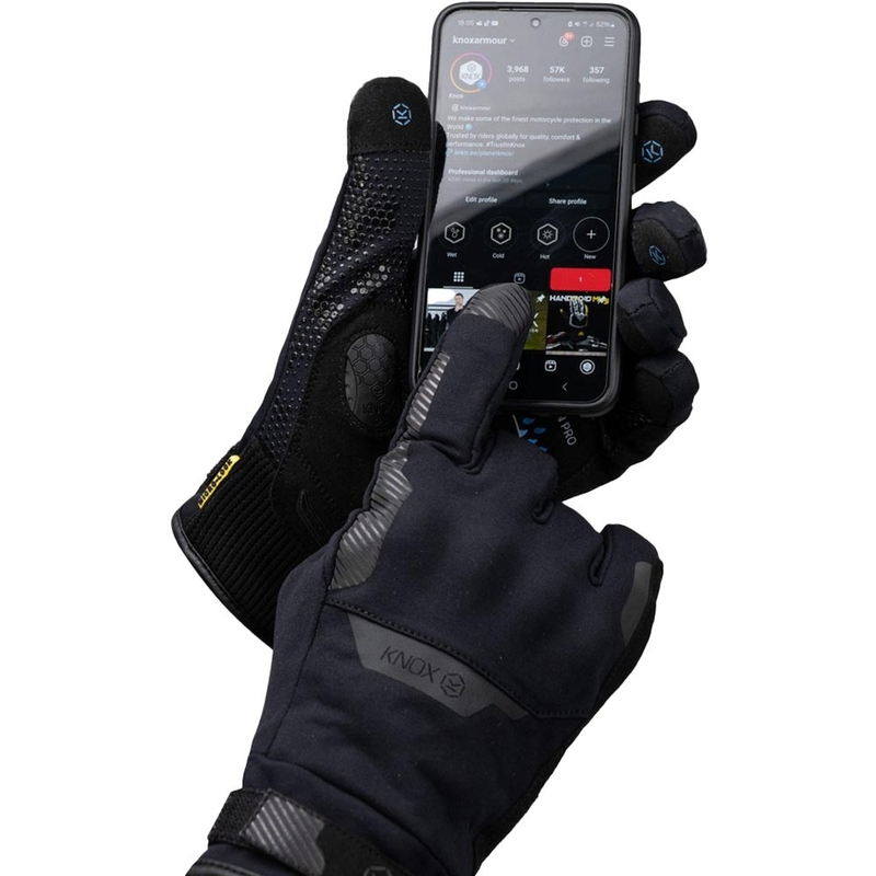 Knox Action PRO водоустойчиви мотоциклетни ръкавици, черни
