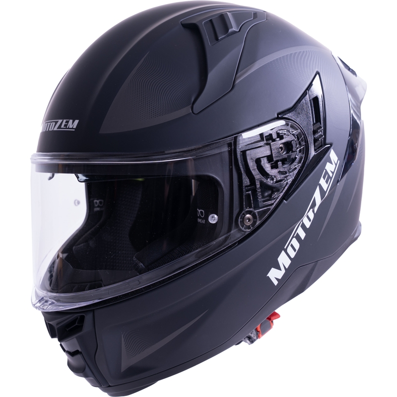 Мотоциклетна каска MotoZem Guardian, матово черна, за цял нос - мостра